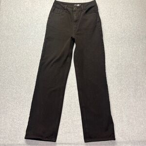 Boohoo Women’s Straight Leg Jeans Black High‎ Rise size 4